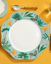 Exotic Leaves New Bone China Supla Açık Mavi