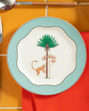 Exotic Monkey New Bone China Pasta Tabağı 15 cm Açık Mavi
