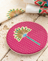 Exotic Palm Seramik Bardak Altlığı Pembe