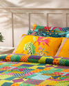 Exotic Patchwork Baskılı Tek Kişilik Pike Koyu Yeşil