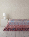 Fanciful Patchwork Tek Kişilik Çok Amaçlı Örtü 160x220 cm Bordo