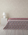 Fanciful Patchwork Tek Kişilik Çok Amaçlı Örtü 160x220 cm Bordo