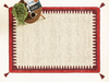 Fancy Luis Dokuma Kilim Krem - Kırmızı
