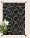 Fancy Poti Dokuma Kilim Krem Siyah