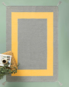 Fancy  Square Dokuma Kilim Gri-Sarı