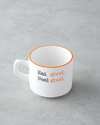 Feel Good Seramik 2'li Çay Fincanı Takımı 184 ml Turuncu-Siyah