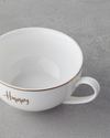 Feel Happy New Bone China Demlik Seti 400 ml Beyaz