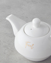 Feel Happy New Bone China Demlik Seti 400 ml Beyaz
