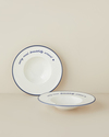Feel Meal Porselen 2'li Makarna Tabağı 27 cm Beyaz - Lacivert