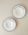 Feel Meal Porselen 2'li Makarna Tabağı 27 cm Beyaz - Lacivert