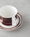Feline New Bone China 4 Parça 2 Kişilik Çay Fincanı Takımı 230 ml Kahverengi