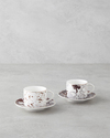 Feline New Bone China 4 Parça 2 Kişilik Kahve Fincan Takımı 100 ml Kahverengi
