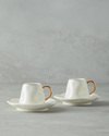 Felix New Bone China Kahve Fincan Takımı 4 Parça 2 Kişilik Beyaz
