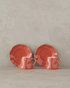 Felix New Bone China Kahve Fincan Takımı 4 Parça 2 Kişilik Terracotta