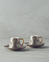 Felix New Bone China Kahve Fincan Takımı 4 Parça 2 Kişilik Vizon