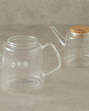 Ferrara Borosilikat Çaydanlık 550 ml+1000 ml Şeffaf