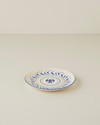 Fiesta Talavera Porselen Pasta Tabağı 21 cm Beyaz - Lacivert