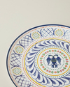 Fiesta Talavera Porselen Servis Tabağı 26 cm Beyaz - Lacivert