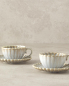 Fiore New Bone China 4 Parça 2 Kişilik Kahve Fincan Takımı Gri
