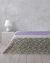 Fiore Viola Çift Kişilik Çok Amaçlı Örtü 200x220 cm Mor