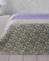 Fiore Viola Çift Kişilik Çok Amaçlı Örtü 200x220 cm Mor