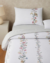Fioreline Dijital Baskılı Kolay Ütülenir  Çift Kişilik Nevresim Takımı 200x220 cm Yeşil-Sarı