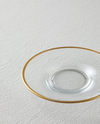 Fitted 6'lı Cam Çay Tabağı Gold