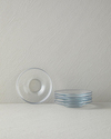 Fitted 6'lı Cam Çay Tabağı Silver