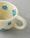 Floral Blues Stoneware Kupa 300 ml Mavi