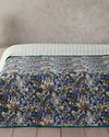 Floral Charm Çift Kişilik Çok Amaçlı Örtü Mavi