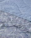 Floral Euphoria Fırfırlı Çift Kişilik Yatak Örtüsü Takımı 200x220 cm Mavi