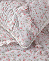 Floral Euphoria Fırfırlı Çift Kişilik Yatak Örtüsü Takımı 200x220 cm Pembe