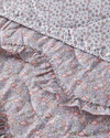 Floral Euphoria Fırfırlı Tek Kişilik Yatak Örtüsü Takımı 160x220 cm Somon