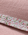 Floral Joy Desenli Biyeli Çift Kişilik Pike Seti Pembe