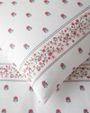 Floral Lines Pamuk Çift Kişilik Nevresim Takımı 200x220 cm Pembe - Yeşil