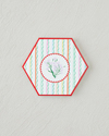 Floral Stripe Seramik Bardak Altlığı 11 cm Renkli