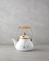 Floral Symphony Emaye Demlik 2 Litre Beyaz