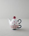 Florentis New Bone China Demlik Seti 400 – 290 ml Pembe - Yeşil