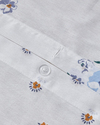 Floret Line Pamuk Tek Kişilik Nevresim Takımı 160x220 cm Mavi