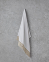 Flower Bud Pamuklu Nakışlı Banyo Havlusu 90x150 cm Beyaz