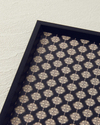 Flower Dots Dekoratif Tepsi Siyah