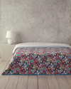 Flower Frenzy Tek Kişilik Çok Amaçlı Örtü Mor