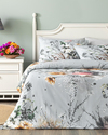 Flower Heaven Dijital Baskılı Soft Cotton Çift Kişilik Nevresim Takımı Gri