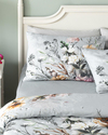 Flower Heaven Dijital Baskılı Soft Cotton Çift Kişilik Nevresim Takımı Gri