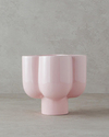 Flower Stoneware Vazo Açık Pembe
