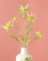 Flower Tek Dal Yapay Çiçek Beyaz