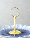 Flowerella Dolomite Katlı Servis 21+26 cm Mavi