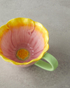Flowerella Dolomite Kupa 250 ml Sarı-Pembe