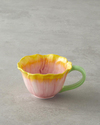 Flowerella Dolomite Kupa 250 ml Sarı-Pembe