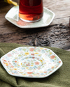 Floweret Porselen Çay Tabağı 12 cm Renkli